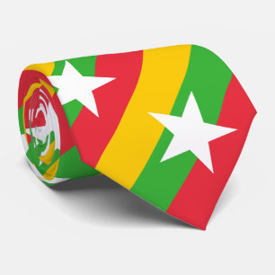ミャンマー国旗 ネクタイ