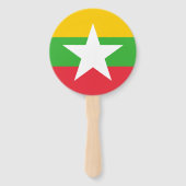 ミャンマー国旗 ハンドファン (裏面)