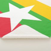 ミャンマー国旗（ビルマ） シェルパブランケット (3/4)