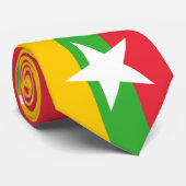 ミャンマー国旗（ビルマ） ネクタイ (ロール)