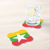 ミャンマー国旗 ペーパーコースター (インサイチュ)