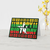 ミャンマー国旗 誕生日カード カード (黄色い花)