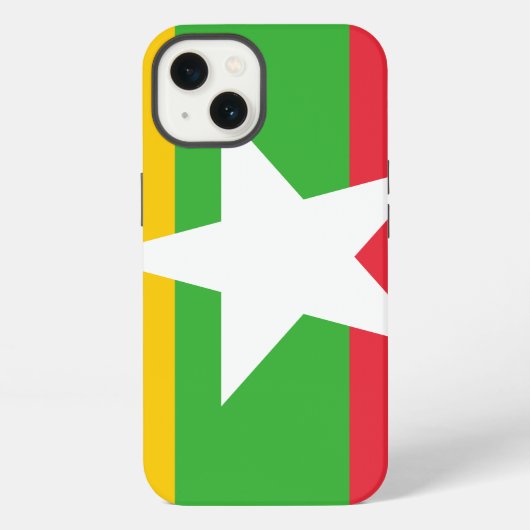 ミャンマー国旗 iPhoneケース (裏面)