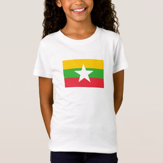 ミャンマー国旗 Tシャツ (正面)