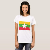 ミャンマー国旗 Tシャツ (正面フル)