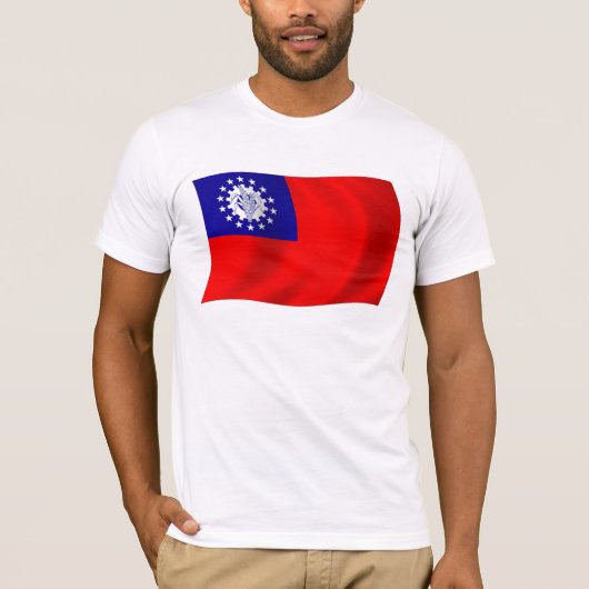 ミャンマー国旗Tシャツ Tシャツ (正面)