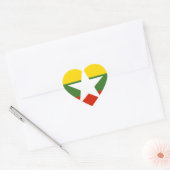 ミャンマー ハートシール (封筒)