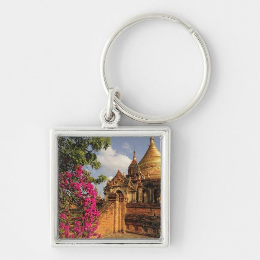ミャンマー，バガン(異教の)のダマヤザカパゴダ キーホルダー (正面)