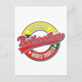 ミャンマー バックパッカー 世界旅行者 ロゴ ポストカード (正面)