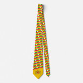 ミャンマー/ビルマ国旗と州シール ネクタイ (正面)