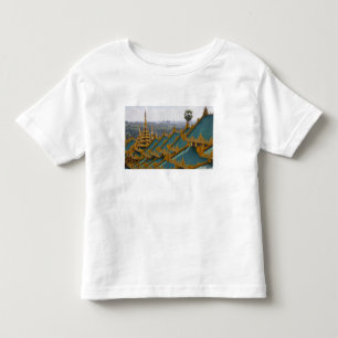 ミャンマー ヤンゴン シュエダゴン・パゴダの屋根 トドラーTシャツ