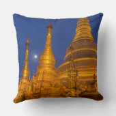 ミャンマー、夜の首長塔 クッション (裏面)