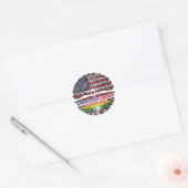 ミャンマーBurmese Burma US American USA 統一された州 ラウンドシール (封筒)