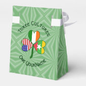 ミャンマーIrish USAシャムロックパーソナライズされた国旗 フェイバーボックス (裏面サイド)