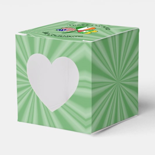 ミャンマーIrish USAシャムロックパーソナライズされた国旗 フェイバーボックス (正面サイド)