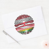 ミャンマーMyanmarisch Osterreichisch Osterreich Baum ラウンドシール (封筒)