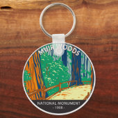 ミュアウッズナショナルモニュメントカリフォルニアヴィンテージ キーホルダー (正面)