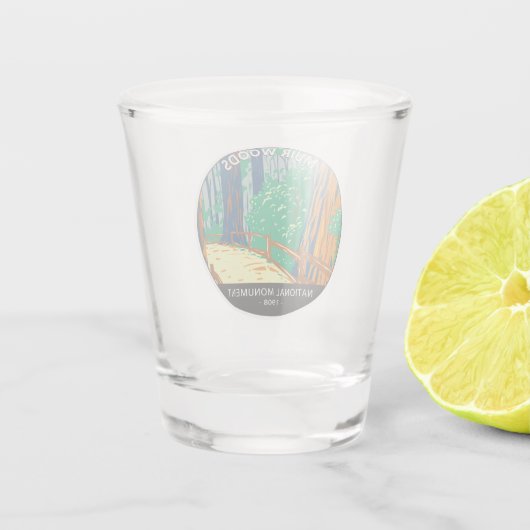 ミュアウッズナショナルモニュメントカリフォルニアヴィンテージ ショットグラス (裏面)