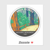 ミュアウッズナショナルモニュメントカリフォルニアヴィンテージ シール (シート)