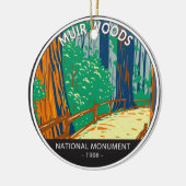 ミュアウッズナショナルモニュメントカリフォルニアヴィンテージ セラミックオーナメント (左)