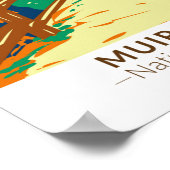 ミュアウッズナショナルモニュメントカリフォルニアヴィンテージ ポスター (角)