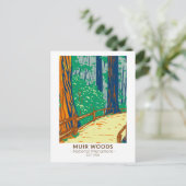 ミュアウッズナショナルモニュメントカリフォルニアヴィンテージ ポストカード (スタンド正面)