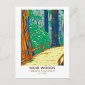 ミュアウッズナショナルモニュメントカリフォルニアヴィンテージ ポストカード (正面)