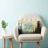 ミュア引用文の山々は景観芸術を呼んでいる ランバークッション (椅子)