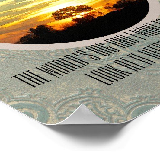 ミュア引用文ポスターサンセット自然写真 ポスター (角)