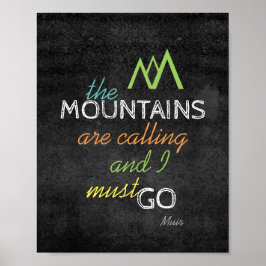 ミュア引用文ポスター山々が呼び出している ポスター