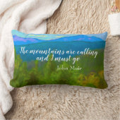 ミュア引用文山がランドスケープ芸術を呼んでいる ランバークッション (ブランケット)