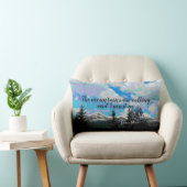 ミュア引用文装飾用クッションマウンテンランドスケープアート ランバークッション (椅子)