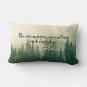 ミュア引用文装飾用クッションマウンテンランドスケープアート ランバークッション (裏面)