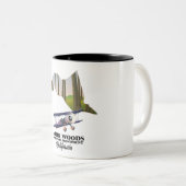 ミュア・ウッズ国定記念碑の地図の旅行ポスター。 ツートーンマグカップ (正面右)