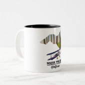 ミュア・ウッズ国定記念碑の地図の旅行ポスター。 ツートーンマグカップ (正面左)