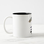 ミュア・ウッズ国定記念碑の地図の旅行ポスター。 ツートーンマグカップ (左)