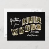 ミュア・ウッズ国記念碑からの挨拶 ポストカード (正面/裏面)