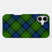 ミュア ムーア タータン グリーン ブルー プリント iPhoneケース (裏面横)