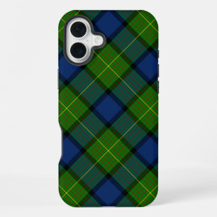 ミュア ムーア タータン グリーン ブルー プリント iPhone 16 PLUSケース