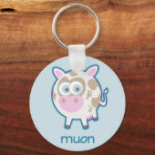 ミュオン粒子牛 キーホルダー (正面)
