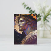 ミュシャによるイエスAI生成アート ポストカード (スタンド正面)