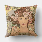 ミュシャによるバラ クッション (裏面)