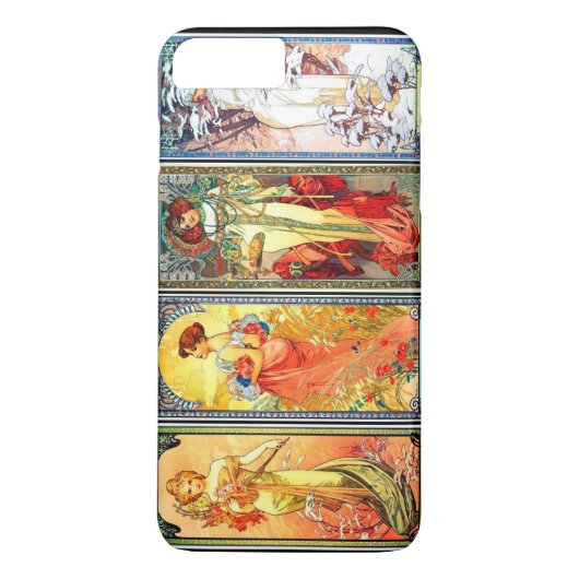 ミュシャによる4つの季節シリーズ3 Case-Mate iPhoneケース (裏面)