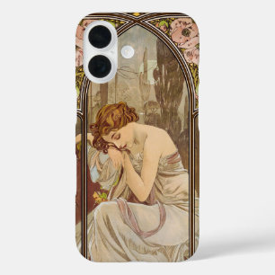 ミュシャによる「一日の時、夜の休息」1899 iPhone 16ケース