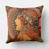 ミュシャによるSavonnerie De Bagnolet クッション (裏面)