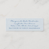 ミュシャのアールヌーボーの夜明けのしおりの名刺 スキニー名刺 (裏面)