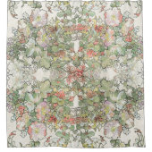 ミュシャのアールヌーボーのHollyhockによってはシャワー・カーテンが開花します シャワーカーテン (正面)