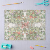 ミュシャのアールヌーボーのHollyhockによってはティッシュペーパーが開花します 薄葉紙 (クラフト)