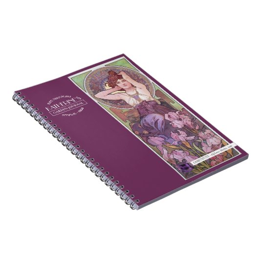 ミュシャのプレゾウスストーンズアメジストパープル2 ノートブック (右側)