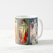 ミュシャのマグによる4つの季節シリーズ3 コーヒーマグカップ (正面右)
